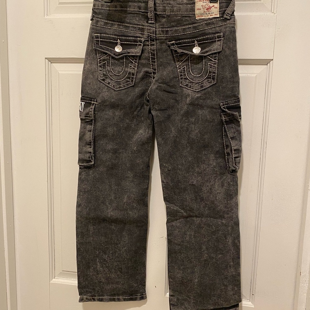 True Religion Black Relaxed Jeans with Distressed Finish - Picture 5 of 5